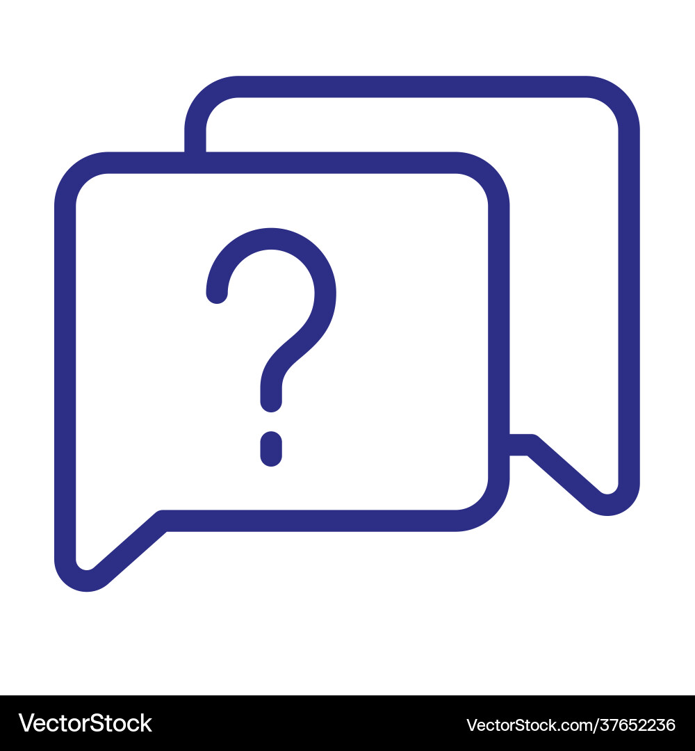 Question help ask comment single isolated icon Question help ask comment single isolated icon Vector Image