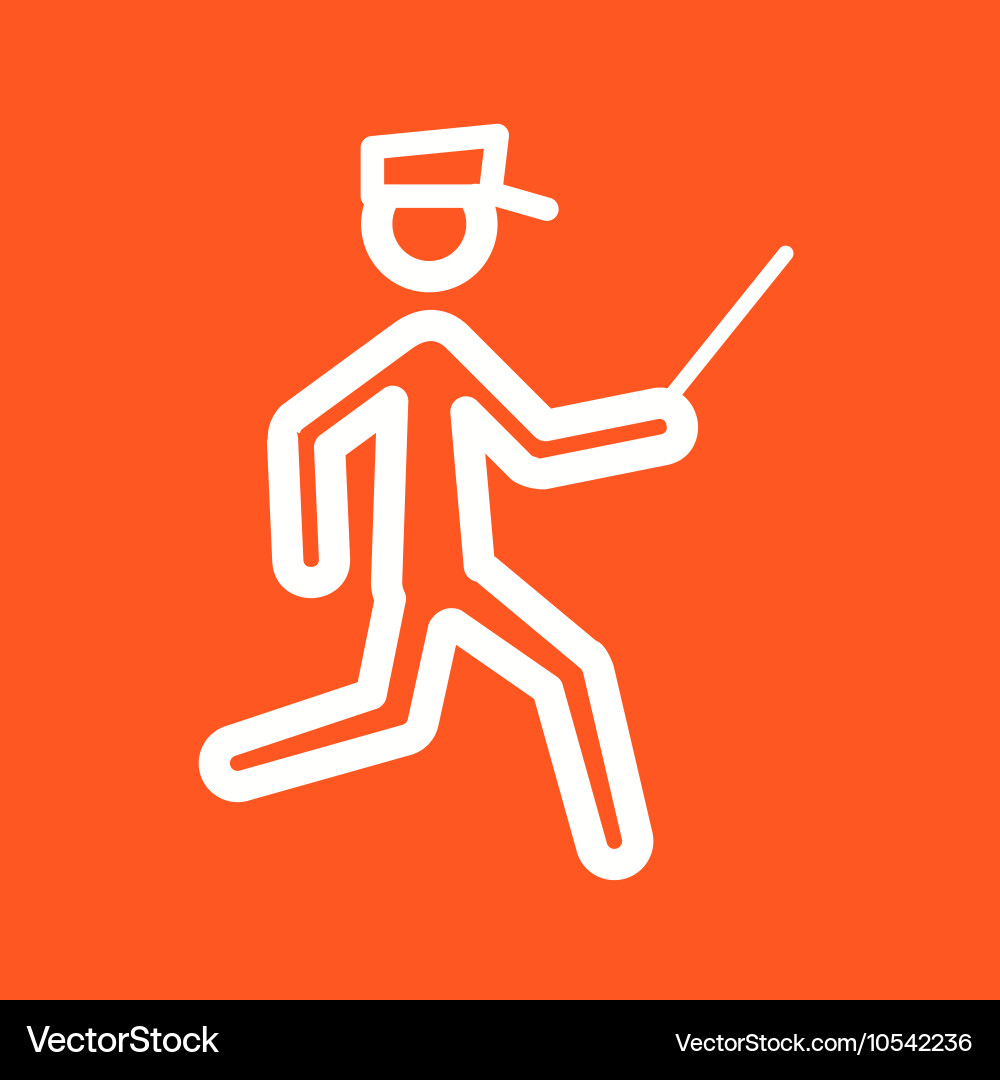 Running cop vector image