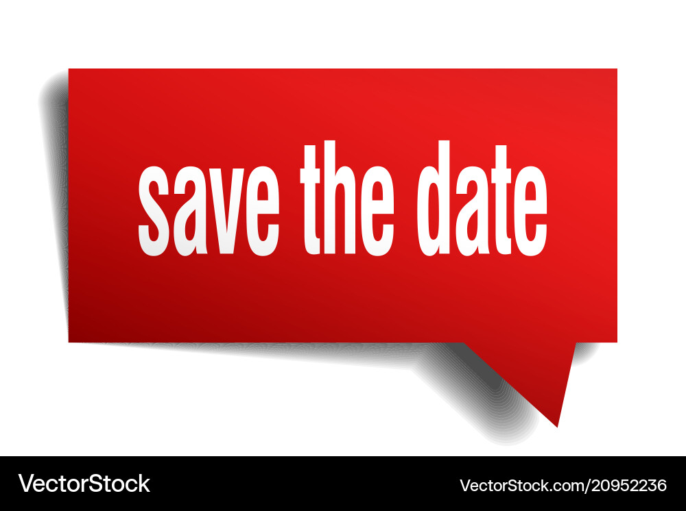 Save the Date Speech Bubble vector image