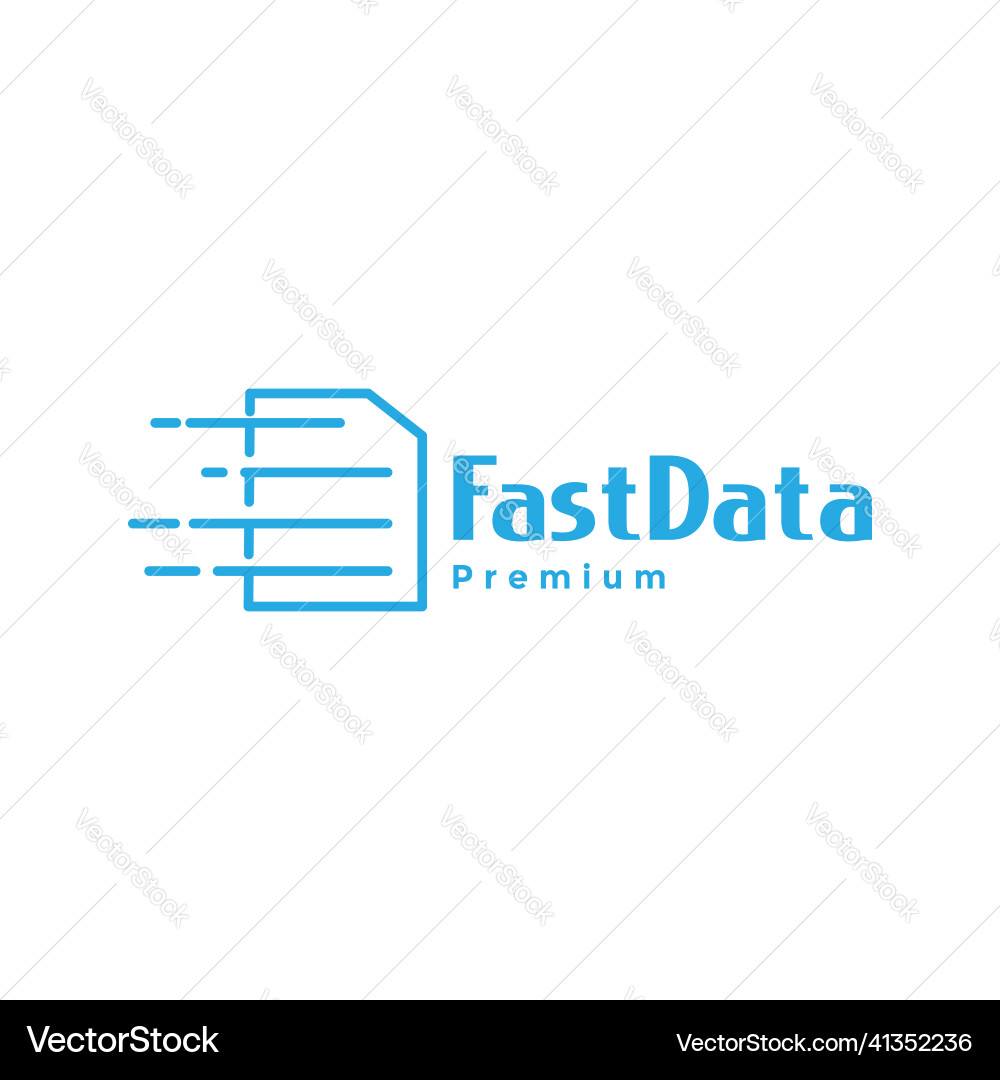 Schnelle Linie Dokument Tech Logo Design Grafik Schnelle Linie Dokument Tech Logo Design Grafik vektorbild