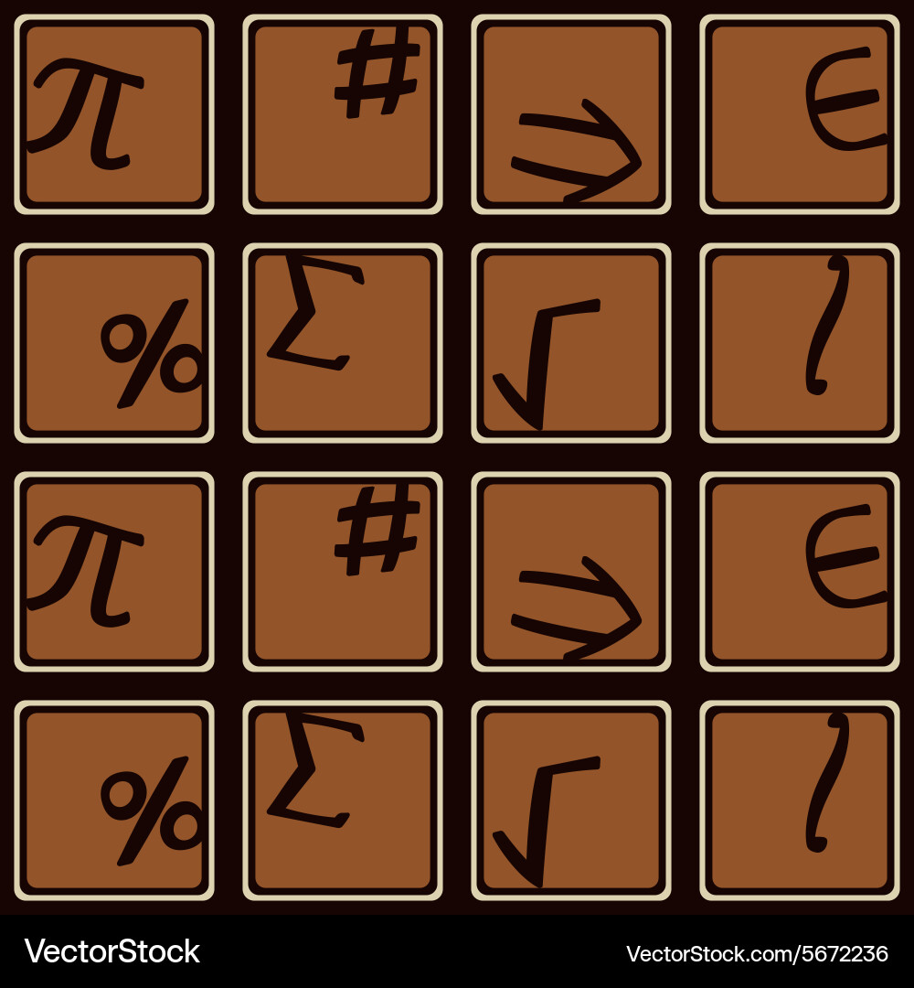 Seamless background with mathematical symbols Vector Image