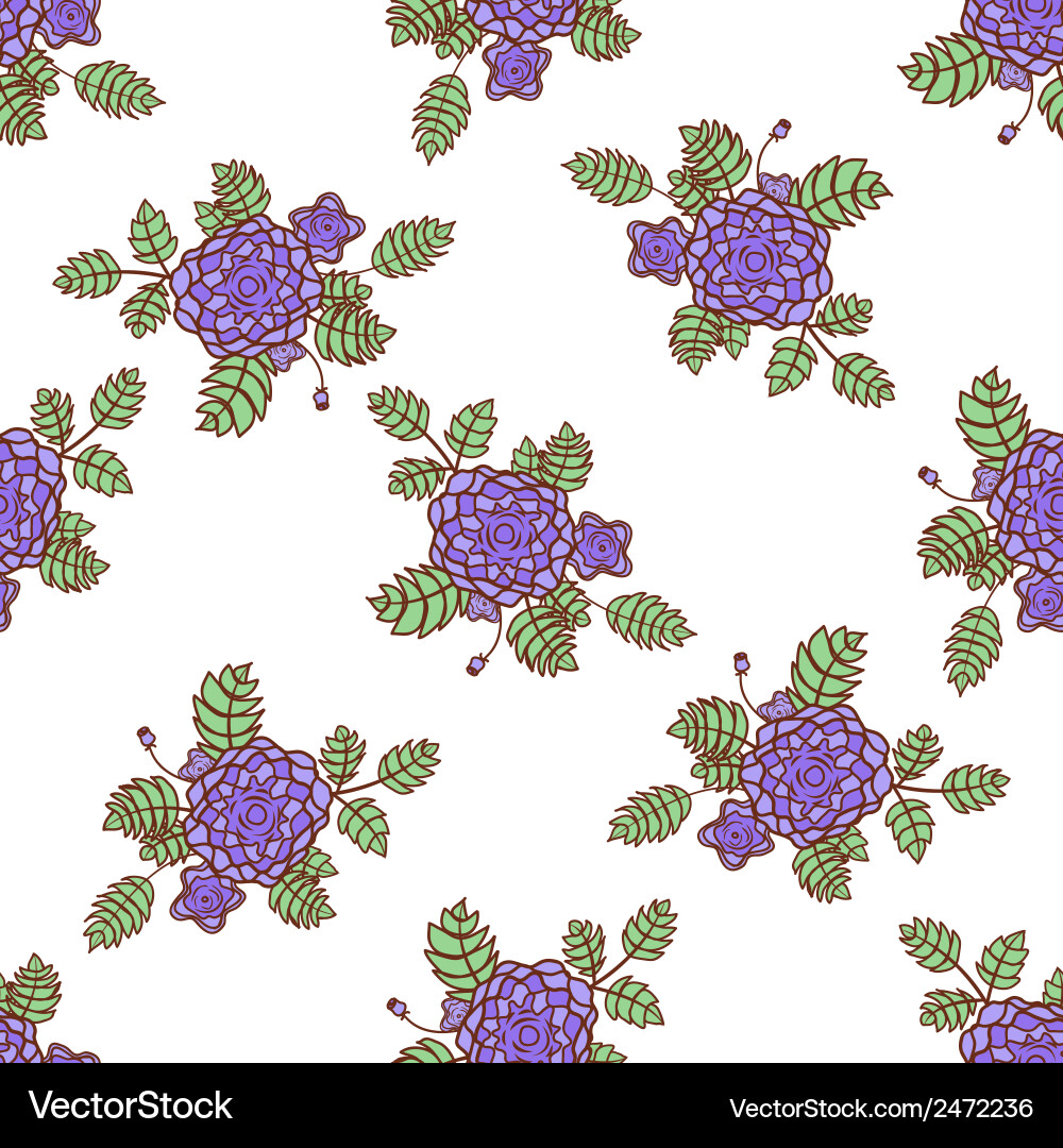 Seamless pattern with abstract roses Vector Image
