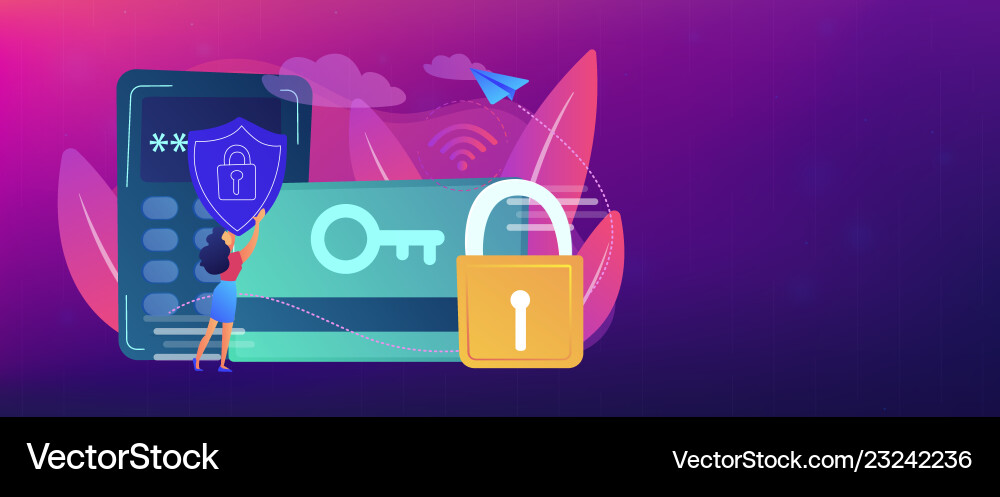 Security access card header banner Security access card header banner vector image