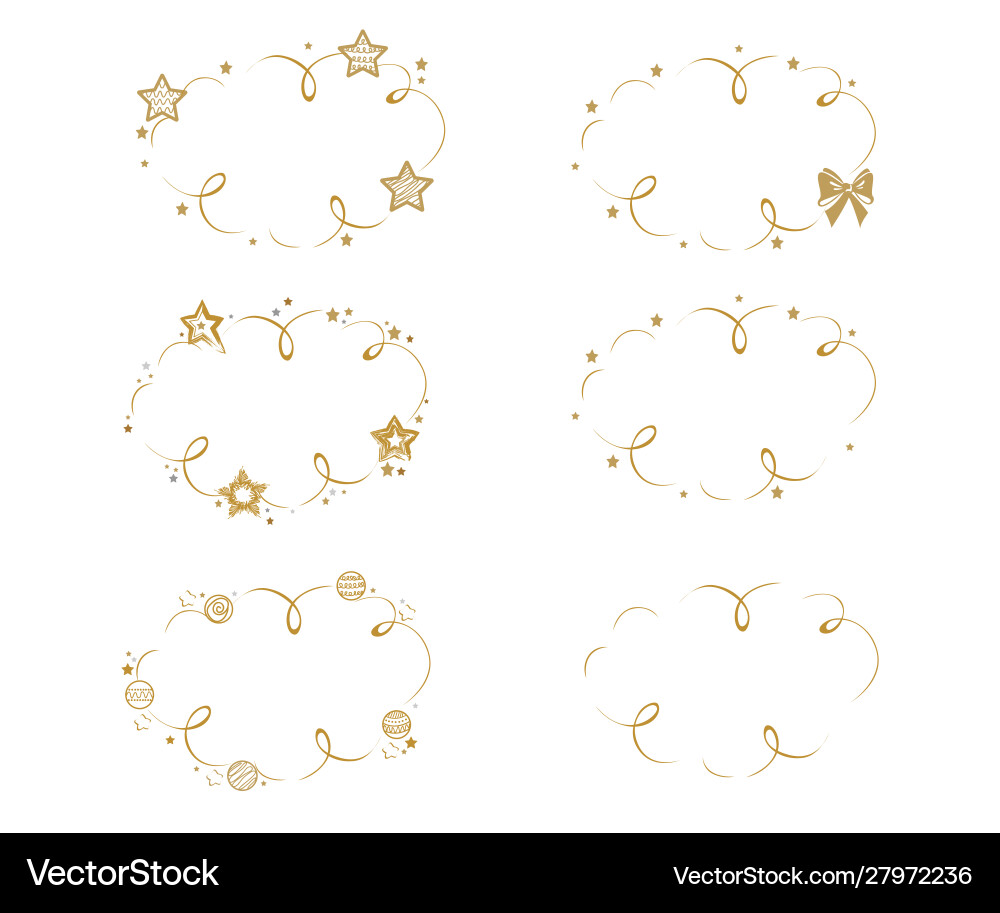 Set empty frames from stars Vector Image