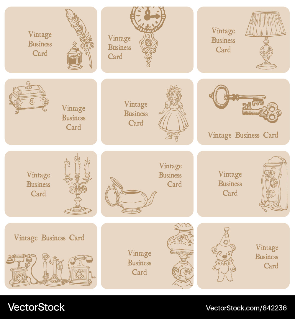 Set of business cards Vector Image