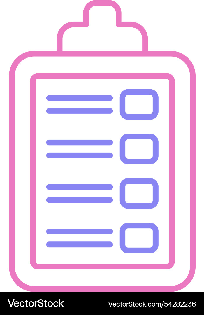Task line two colour icon vector image