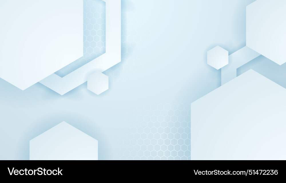 White gradient abstract background with shapes Vector Image