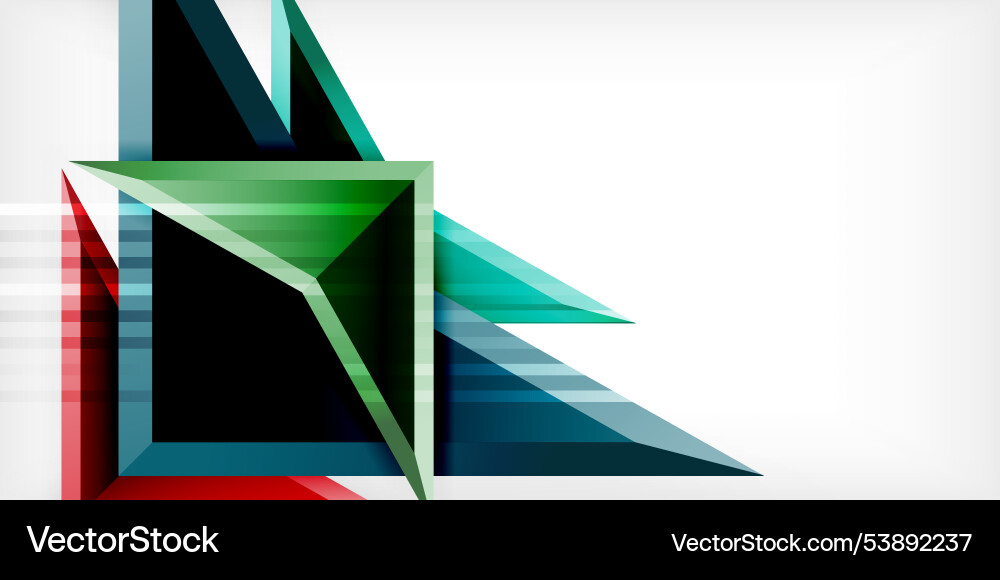 Abstract background color triangles and arrows Vector Image