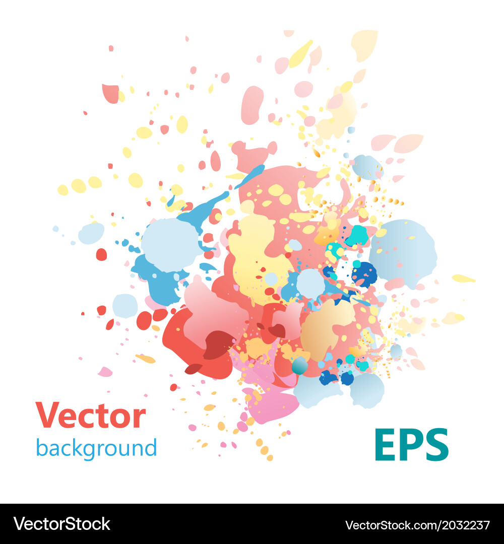 Abstract background with colorful splashes vector image