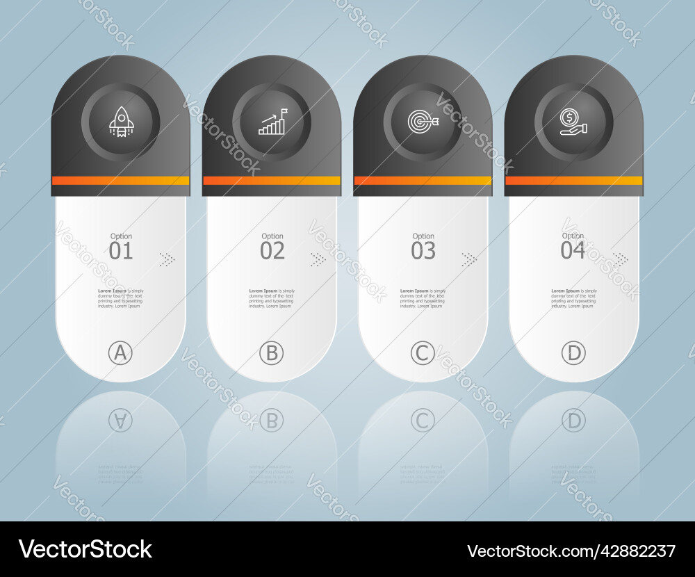 Abstract horizontal timeline infographics element Abstract horizontal timeline infographics element vector image
