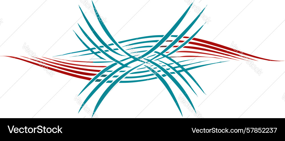 Abstract overlapping arc lines design generative Vector Image