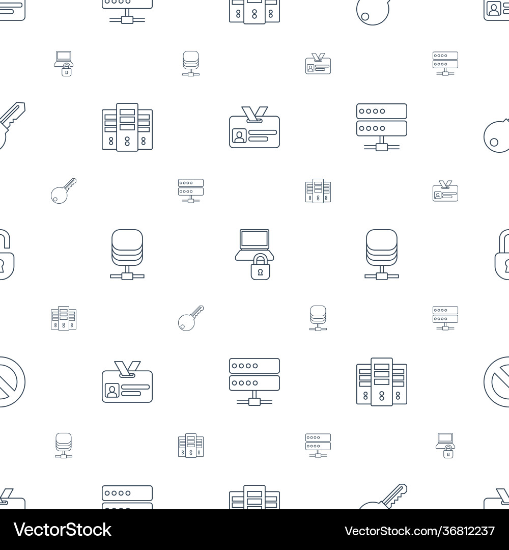 Access icons pattern seamless white background Access icons pattern seamless white background vector image