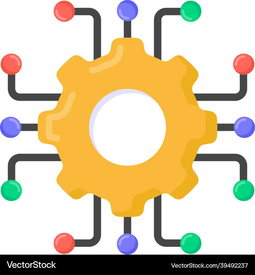Ai processor vector image