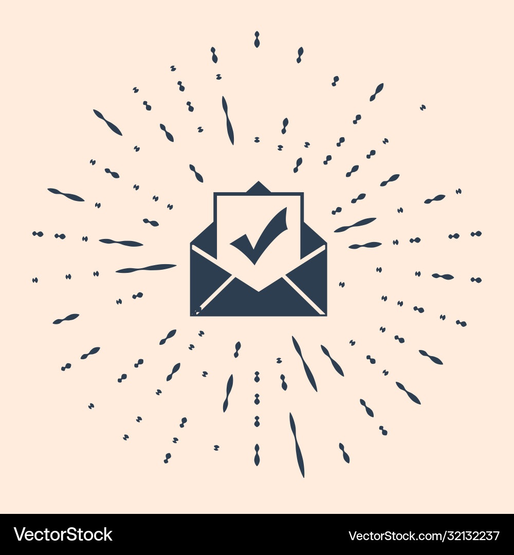 Black envelope with document and check mark icon Black envelope with document and check mark icon vector image