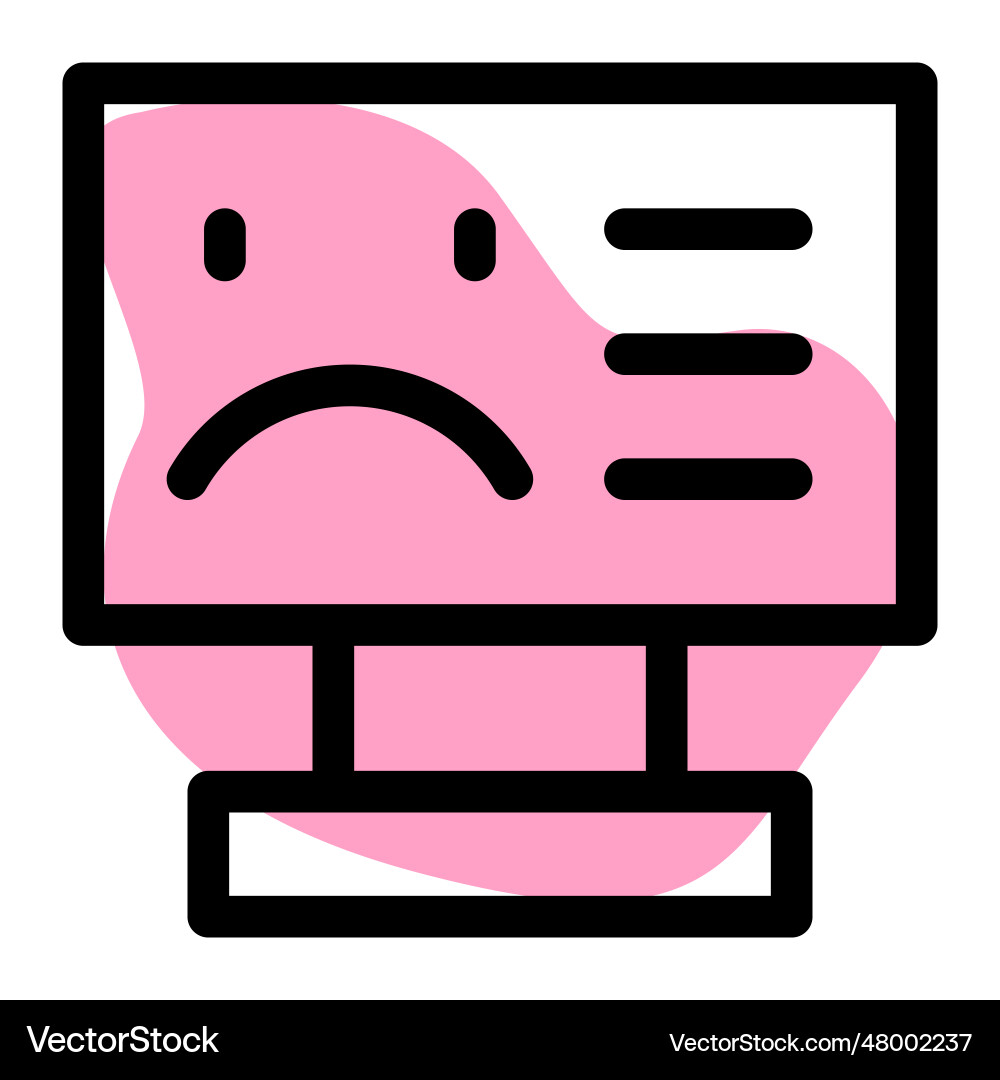 Blue screen software error in system vector image