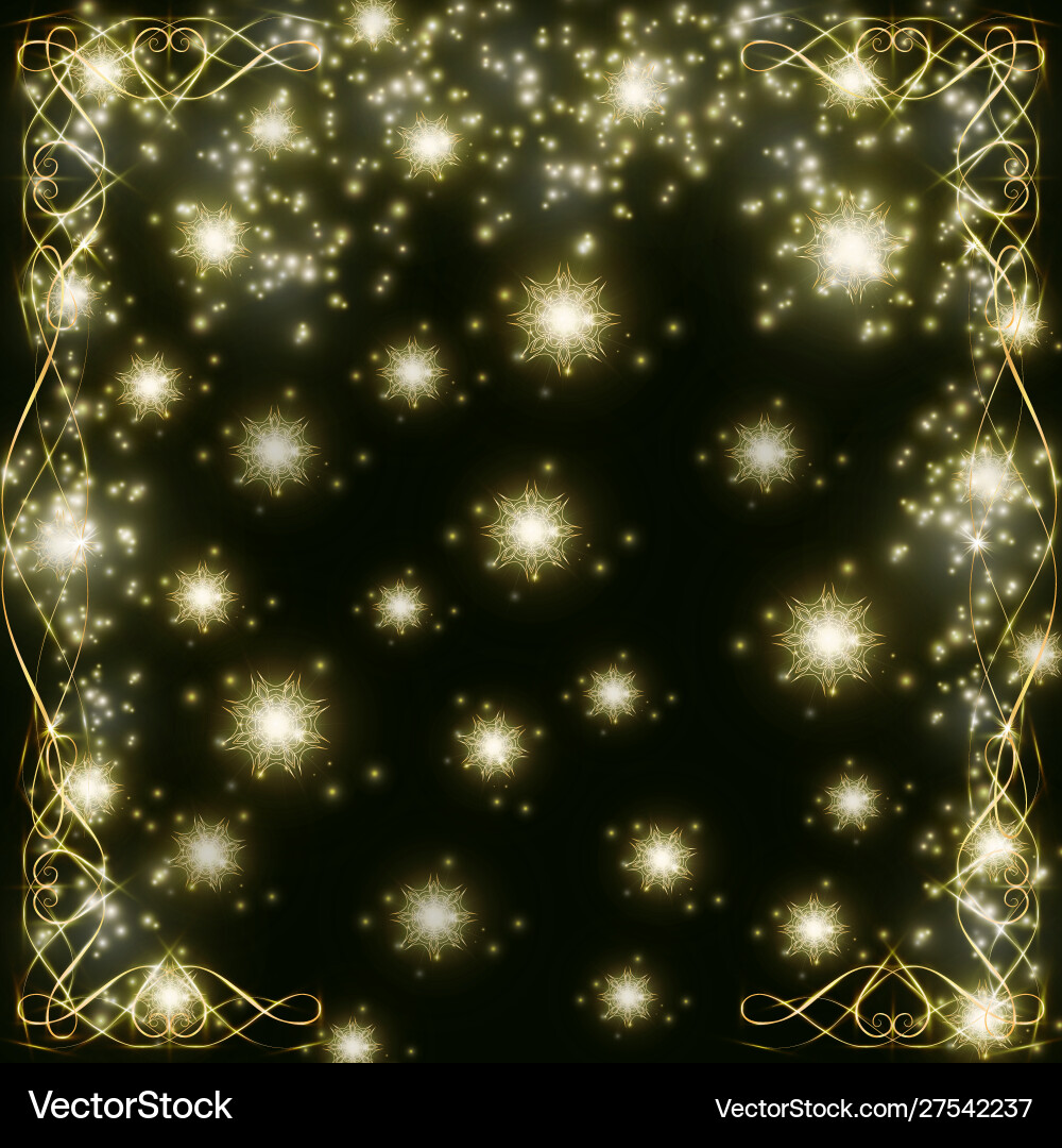 Dark background with hearts and sparkles Dark background with hearts and sparkles vector image