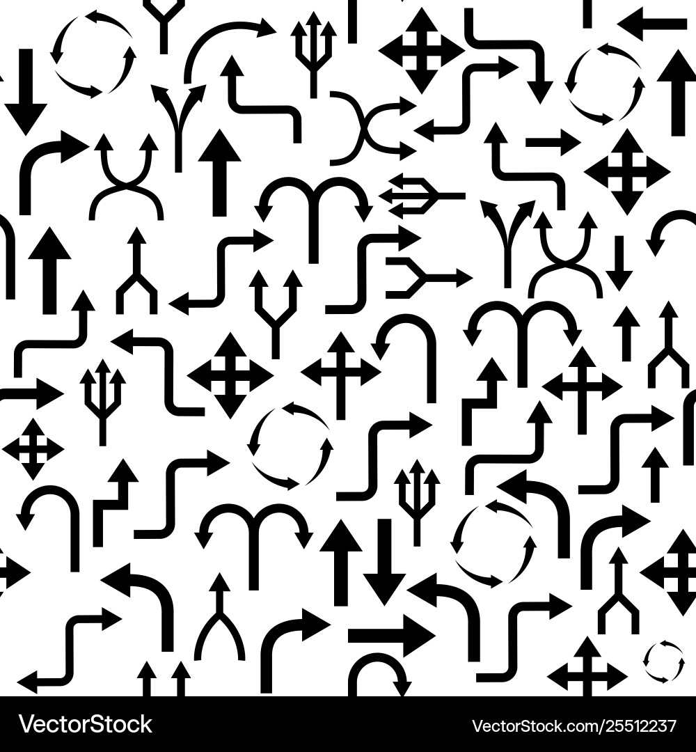 Direction seamless pattern background icon Vector Image