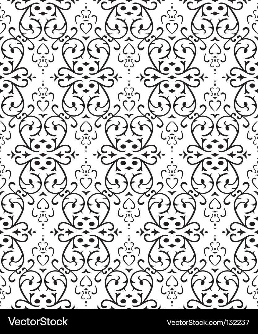 Floral Scroll Pattern vector image