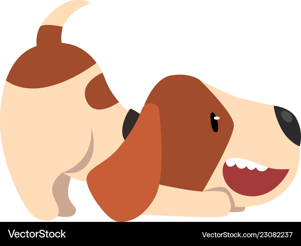 Happy Beagle Cartoon Dog – Royalty-Free Vector | VectorStock, image size:1000x816