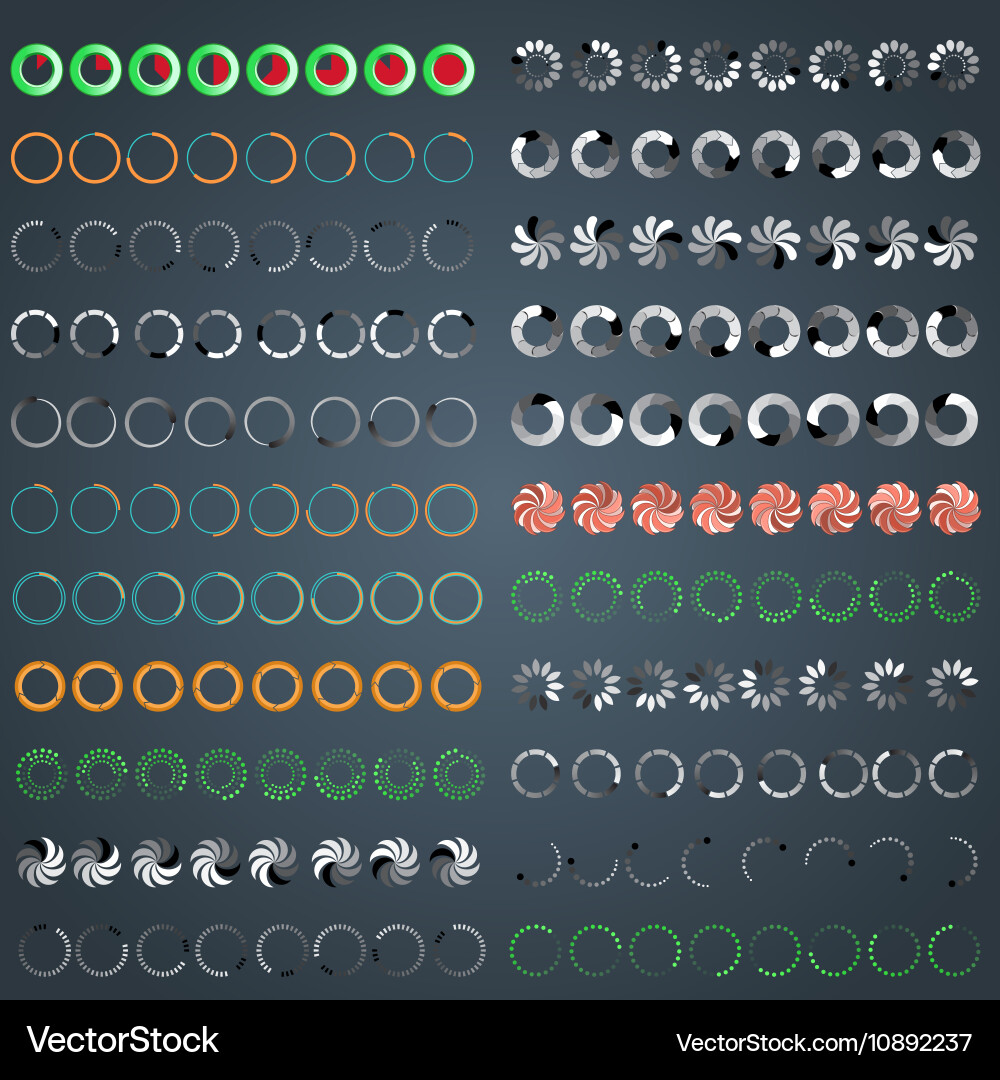 Loading Animation Icons vector image