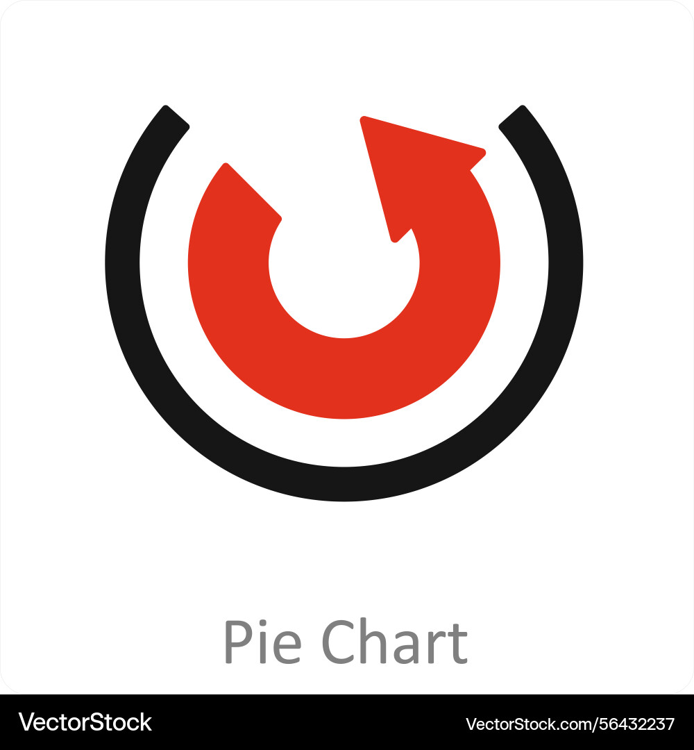 Pie chart and data icon concept Vector Image