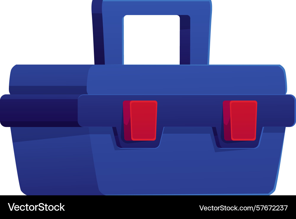 Plastic box with latch and handle flat icon Plastic box with latch and handle flat icon vector image