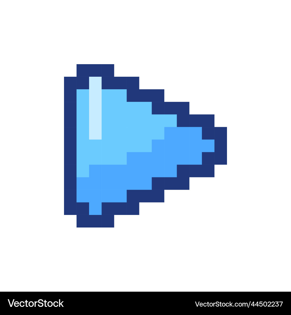 Play button pixelated rgb color ui icon Play button pixelated rgb color ui icon vector image