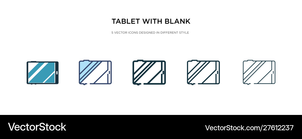 Tablet with blank screen icon in different style Tablet with blank screen icon in different style vector image