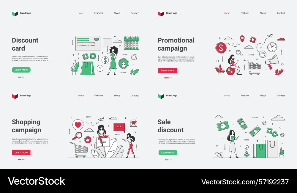 This is a of web template This is a of web template vector image