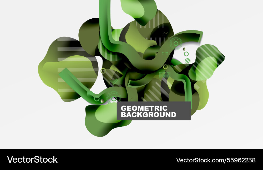 Abstract background - lines circles and liquid Vector Image