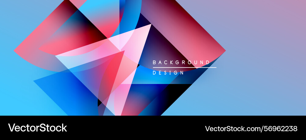 Abstract geometric shapes overlap creating Vector Image