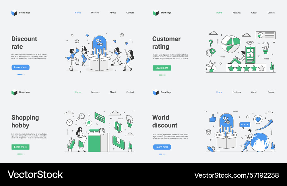 An ecommerce web template An ecommerce web template vector image