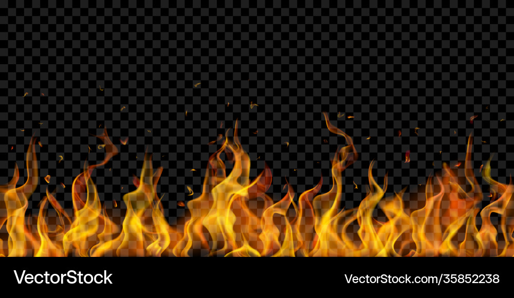 Background fire flames Royalty Free Vector Image