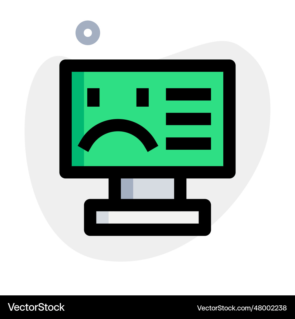 Blue screen software error in system vector image