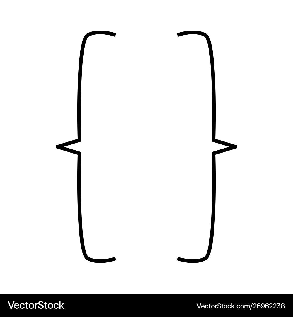 Bracket icon web Vector Image