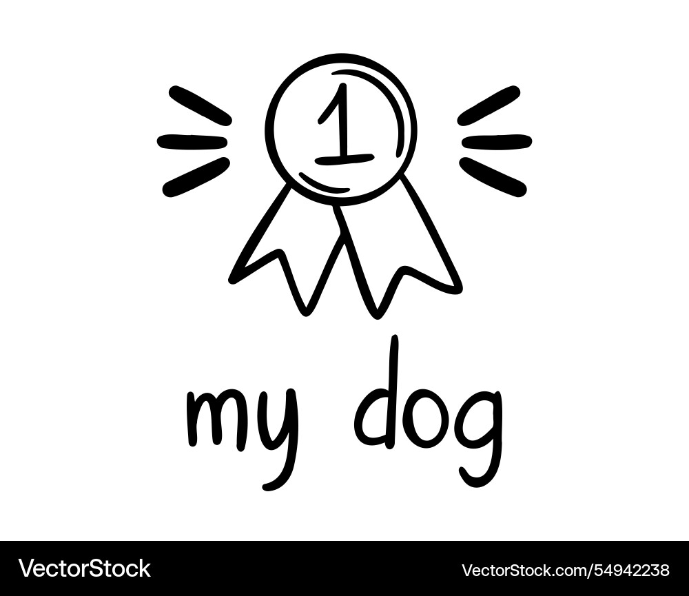 Dog award or medal for t as pets exhibition Dog award or medal for t as pets exhibition vector image