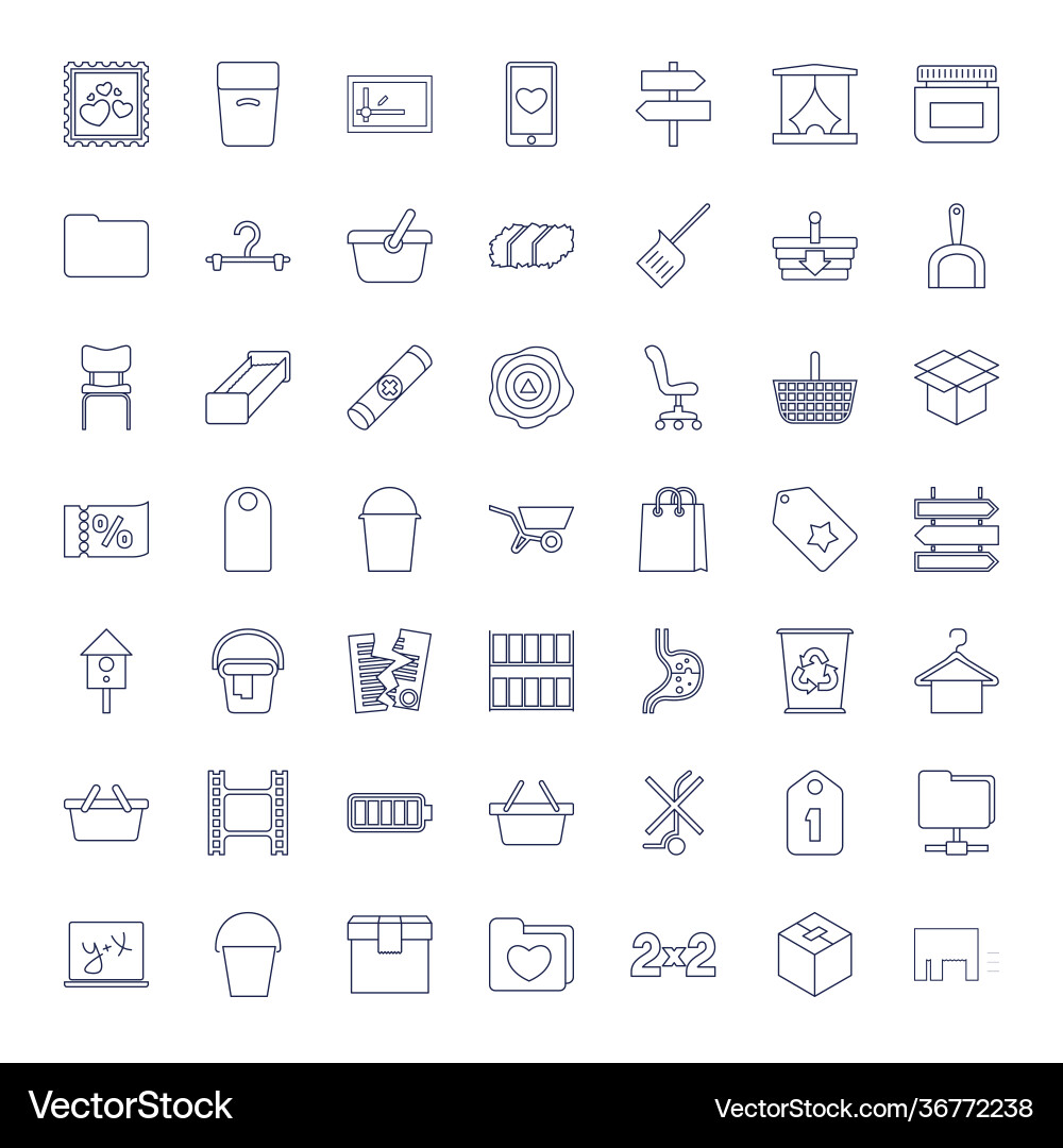 Empty icons vector image