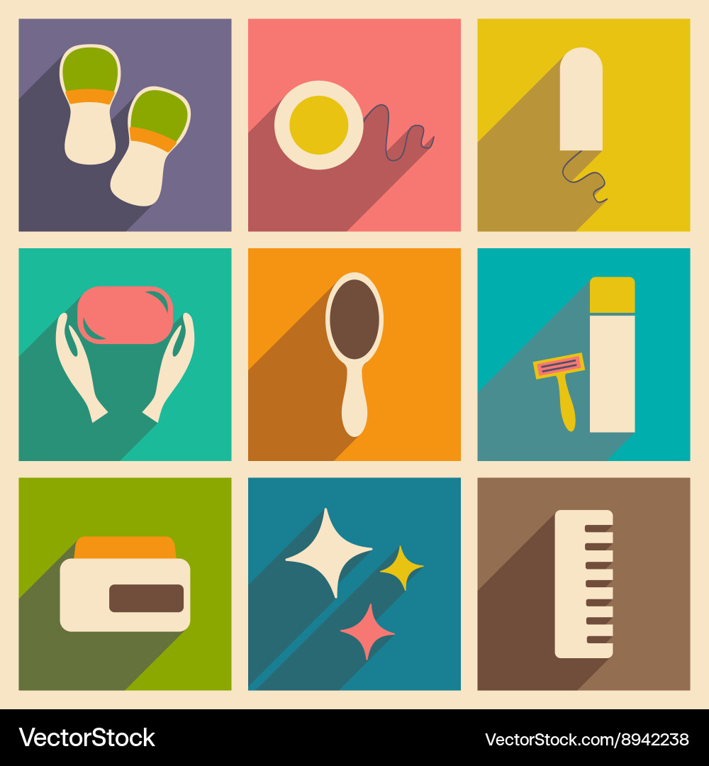 Flat with shadow concept and mobile application Vector Image