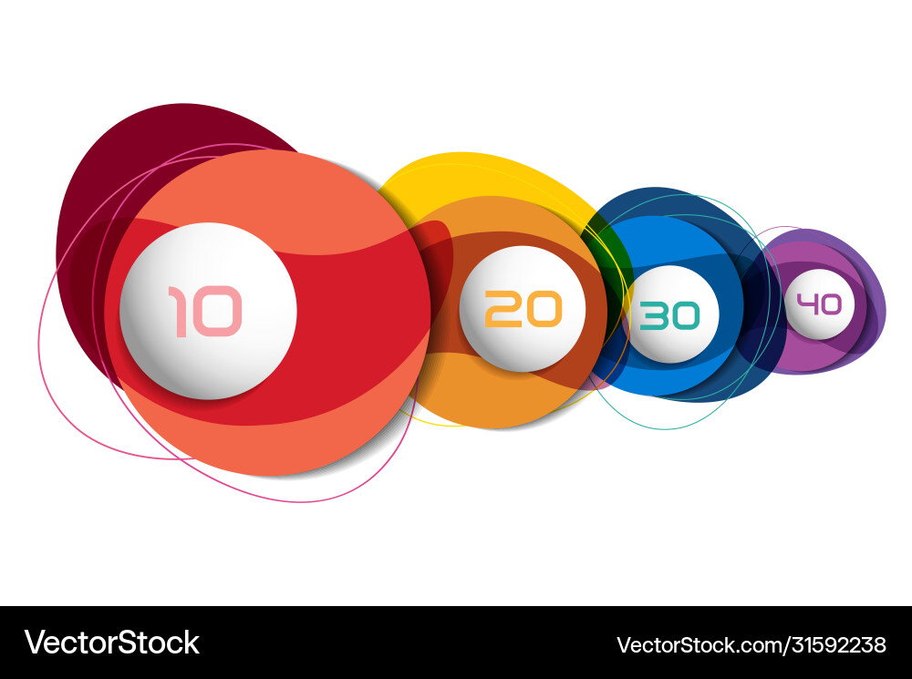 Four steps elements bubble chart scheme diagram Four steps elements bubble chart scheme diagram vector image