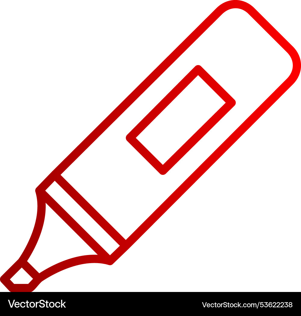 Highlighter line gradient icon Vector Image