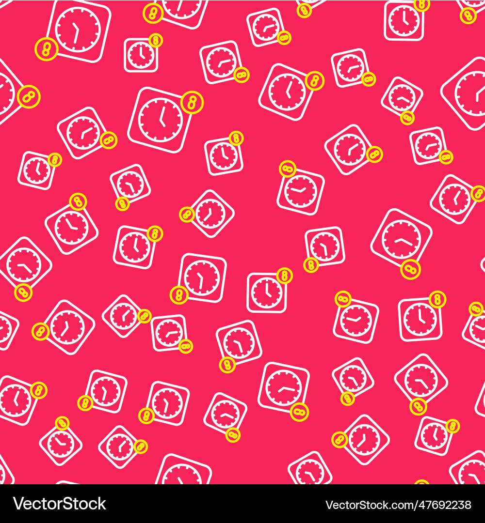 Line alarm clock app smartphone interface icon Line alarm clock app smartphone interface icon vector image