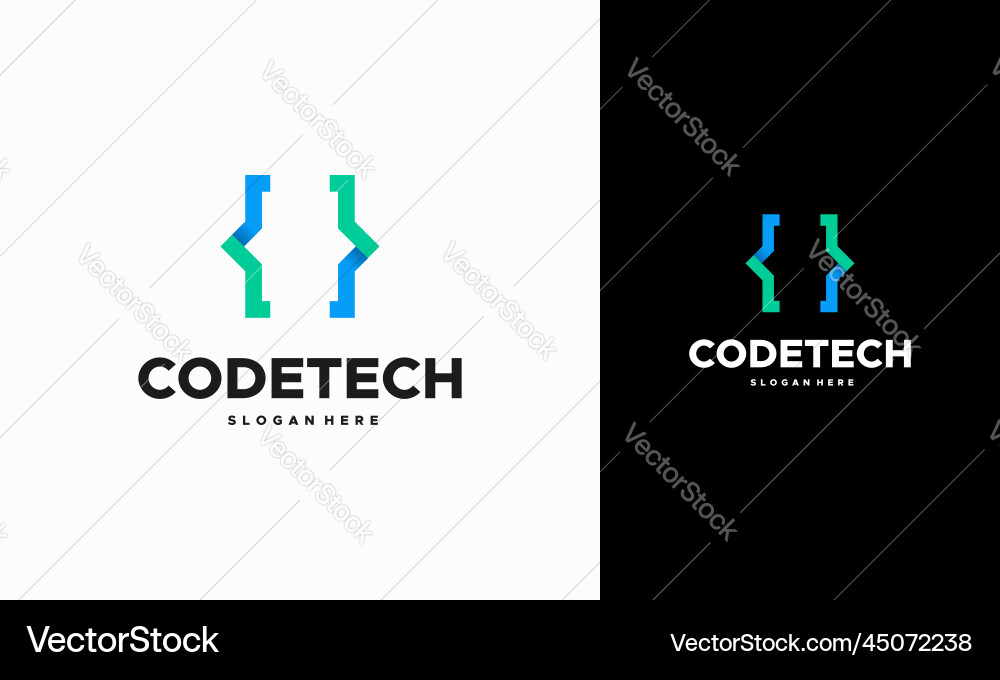 Modern coding logo designs concept programmer Modern coding logo designs concept programmer vector image