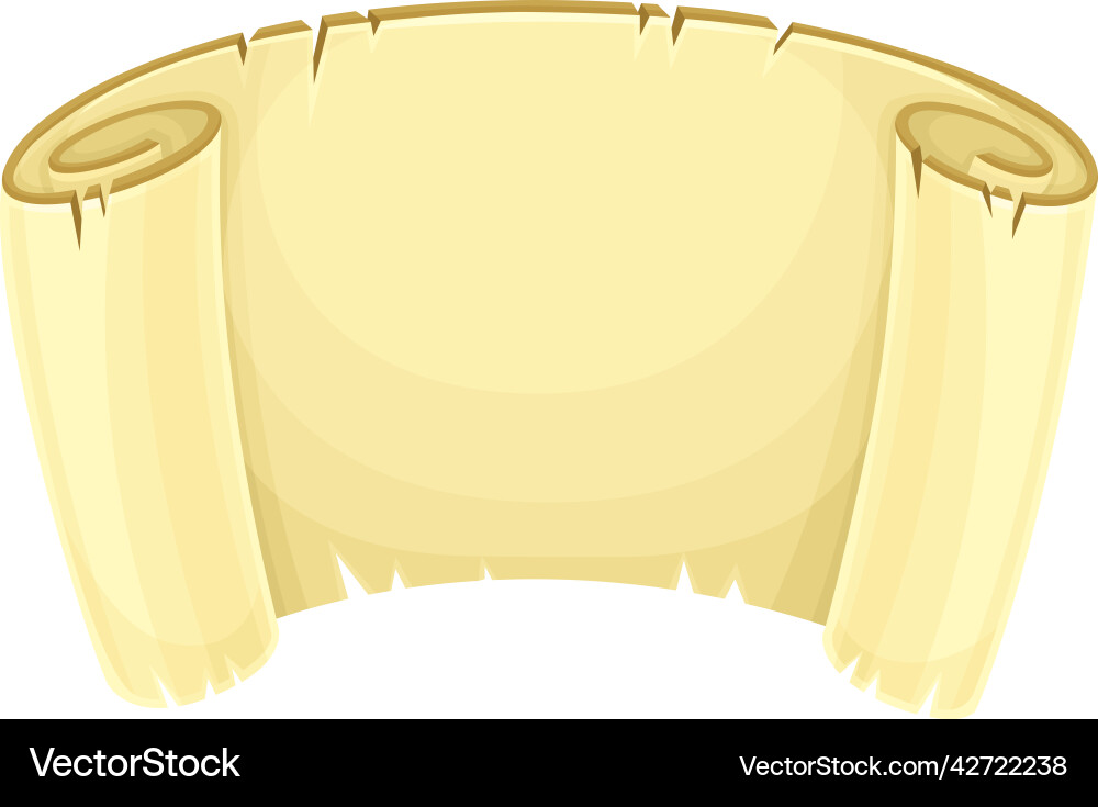 Old scroll or roll of papyrus parchment paper Old scroll or roll of papyrus parchment paper vector image