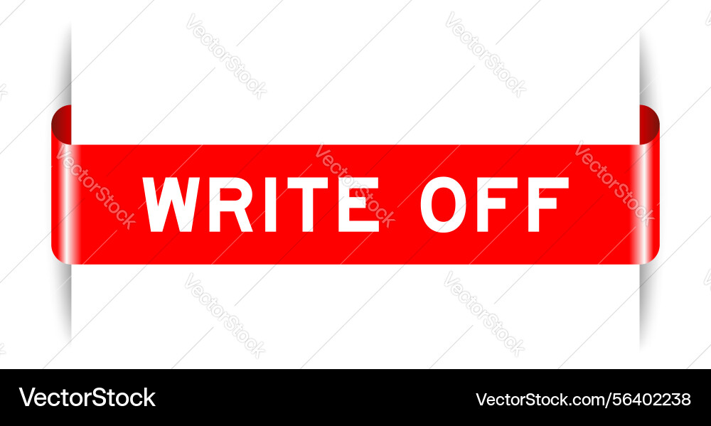 Red color inserted label banner with word write Red color inserted label banner with word write Vector Image