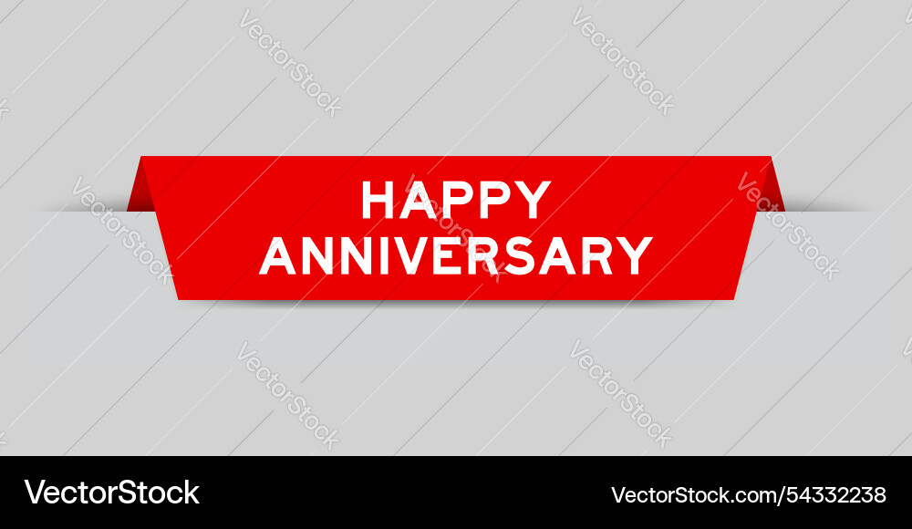 Red color inserted label with word happy Red color inserted label with word happy vector image