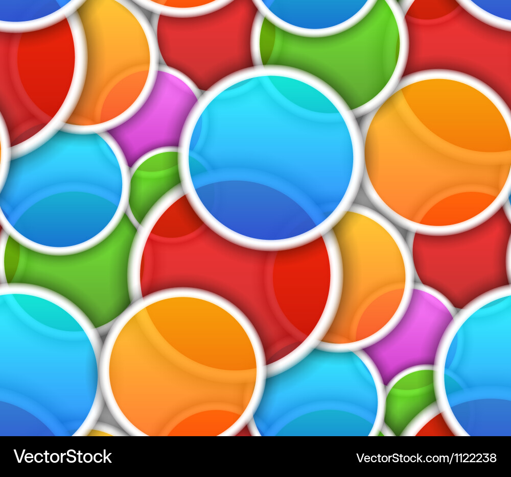 Seamless pattern with colorful circles vector image