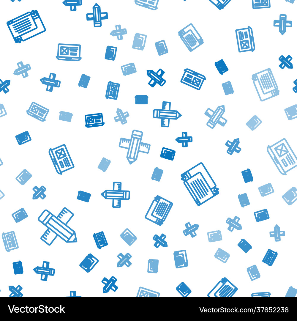 Set line crossed ruler and pencil ui or ux design Set line crossed ruler and pencil ui or ux design vector image