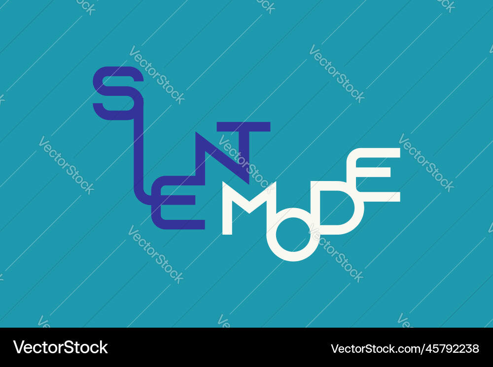 Silent mode text tshirt design Silent mode text tshirt design vector image