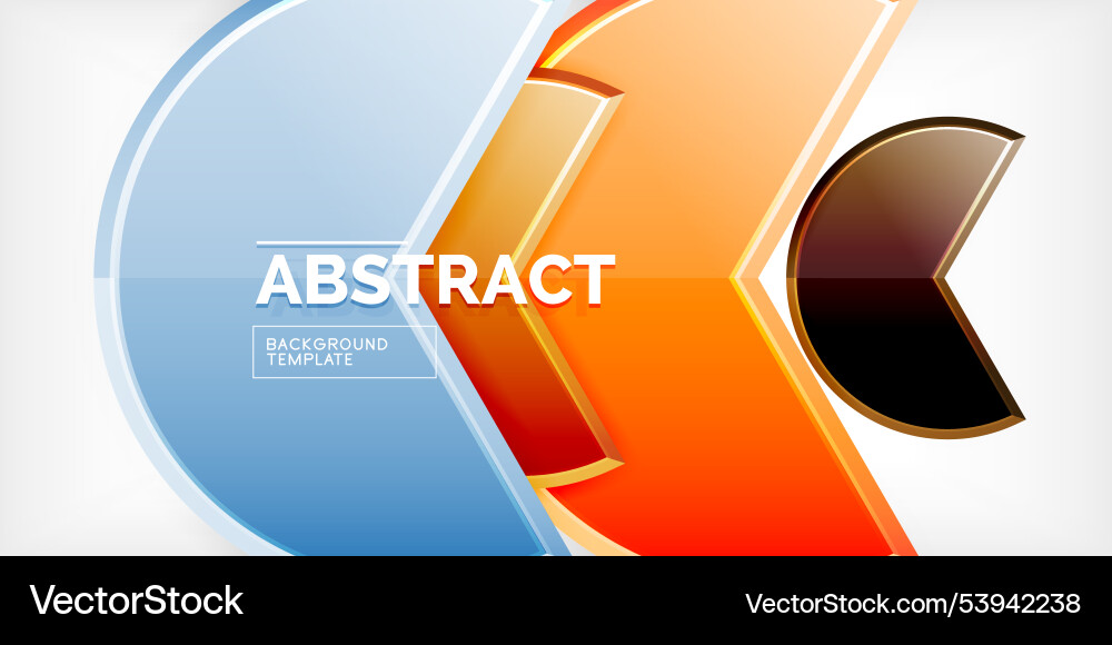 Trendy round shapes with triangular angle design Vector Image