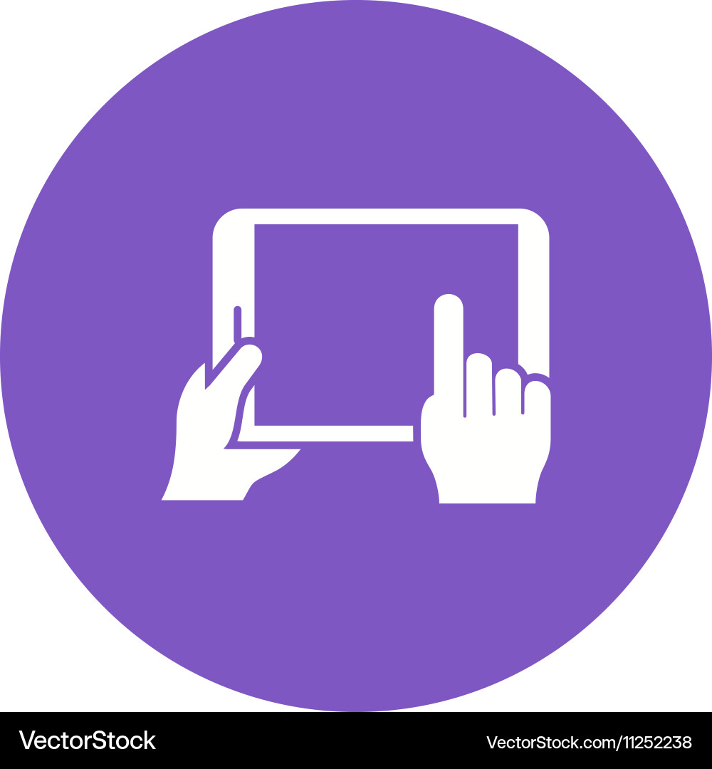 Using tablet vector image